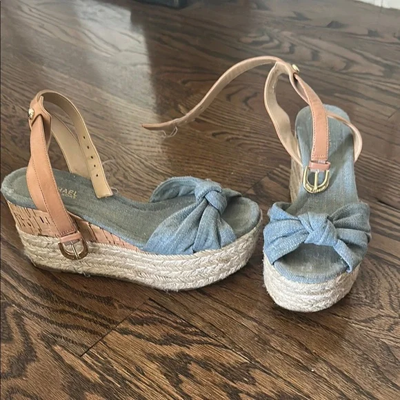 Michael Kors Shoes Michael Kors Denim And Tan Espadrille